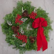 Decorated Wreath (12") (Red)